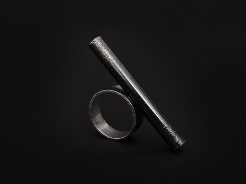 Кольцо из оксидированного серебра, Ø18 