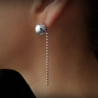 Sterling silver earrings (2-in-1)